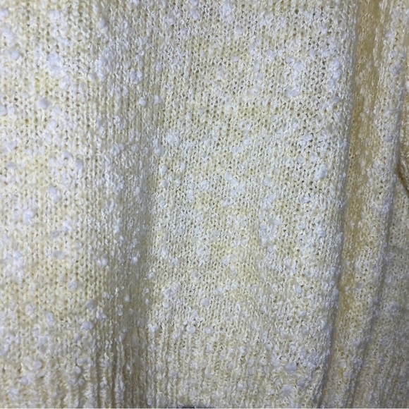 Vintage Pretense Yellow Boucle Pearl Button Cardigan Sweater Size 18W - Picture 12 of 12